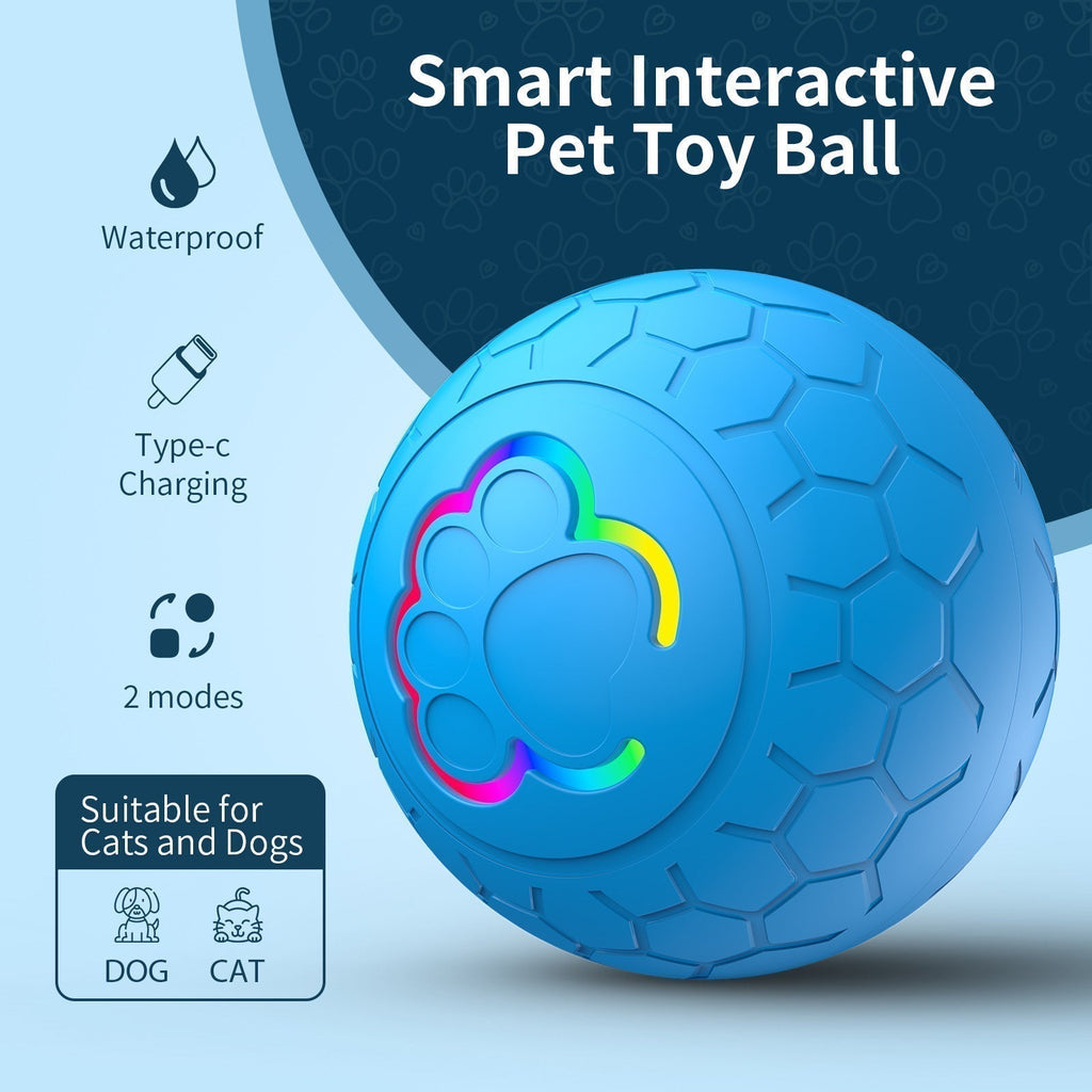 Interaktiver Smart-Spielball für Haustiere mit LED