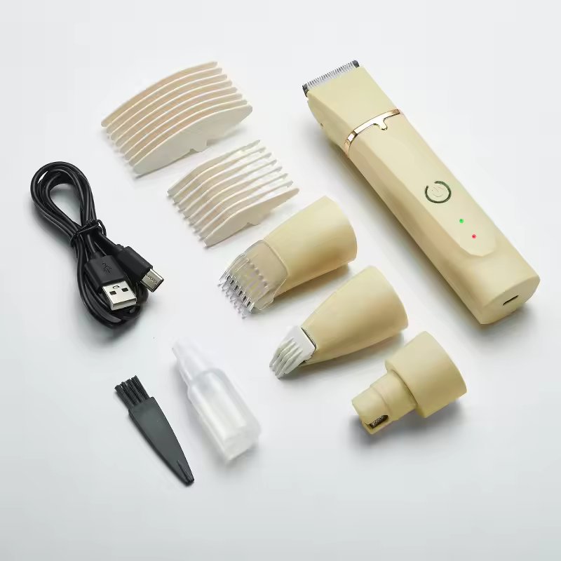 Premium kabelloses 4-in-1 Hundhaar-Trimmer-Set – geräuscharm und wasserdicht
