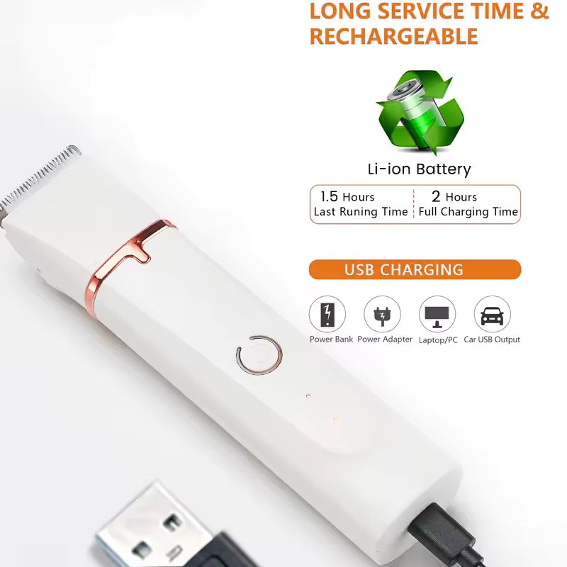 Premium kabelloses 4-in-1 Hundhaar-Trimmer-Set – geräuscharm und wasserdicht