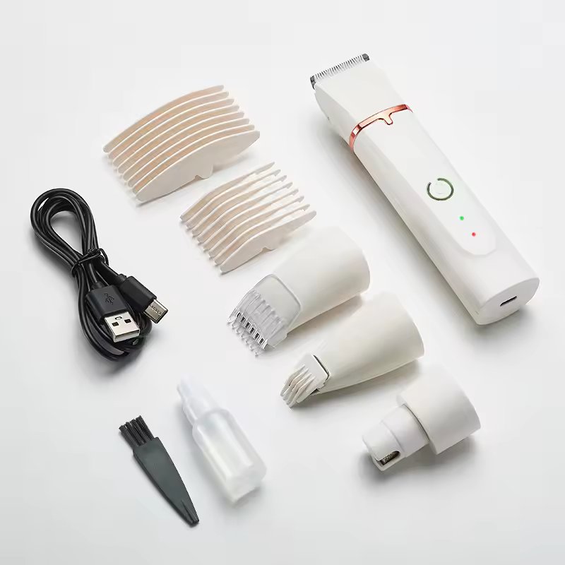 Premium kabelloses 4-in-1 Hundhaar-Trimmer-Set – geräuscharm und wasserdicht