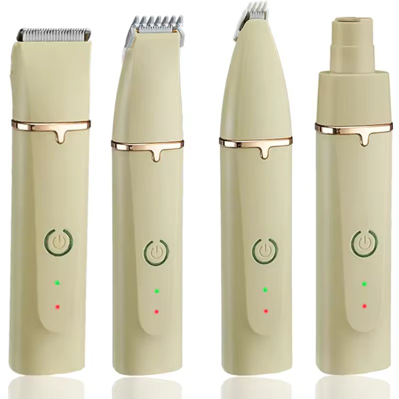 Premium kabelloses 4-in-1 Hundhaar-Trimmer-Set – geräuscharm und wasserdicht