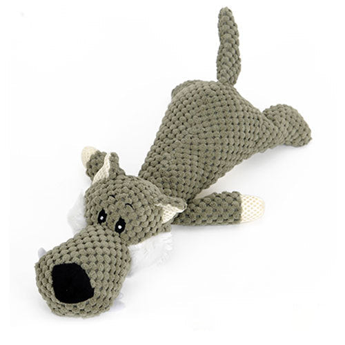 Plüsch-Quietschspielzeug in Tierform für Hunde