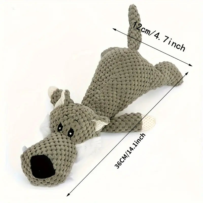 Plüsch-Quietschspielzeug in Tierform für Hunde