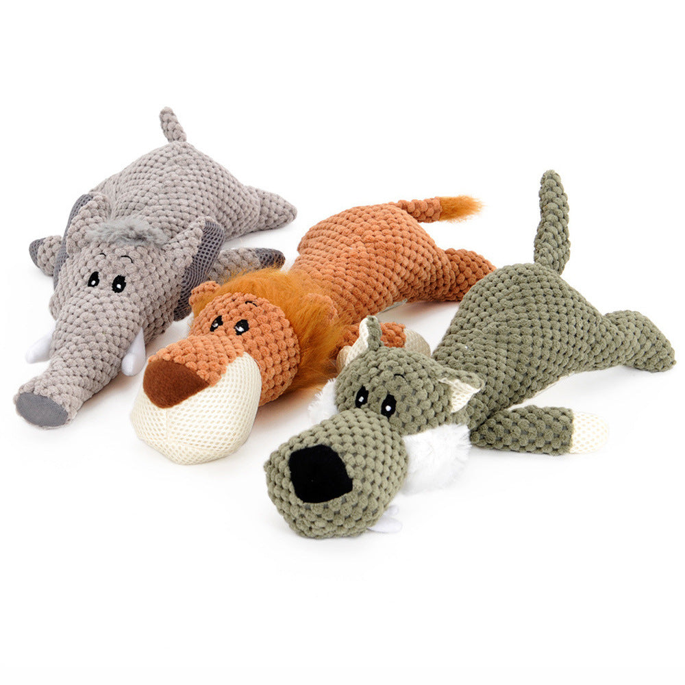Plüsch-Quietschspielzeug in Tierform für Hunde