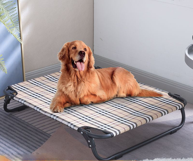 Cuccia Pieghevole Rialzata per Cuccioli da Esterno – Design Traspirante e Robusto