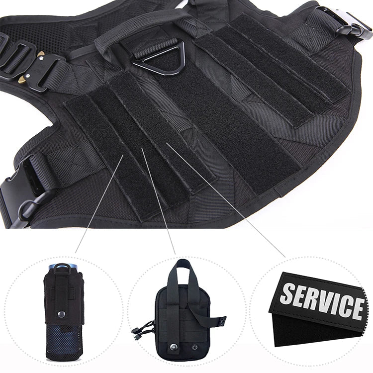 Imbracatura tattica per cani Pawfey con sistema MOLLE