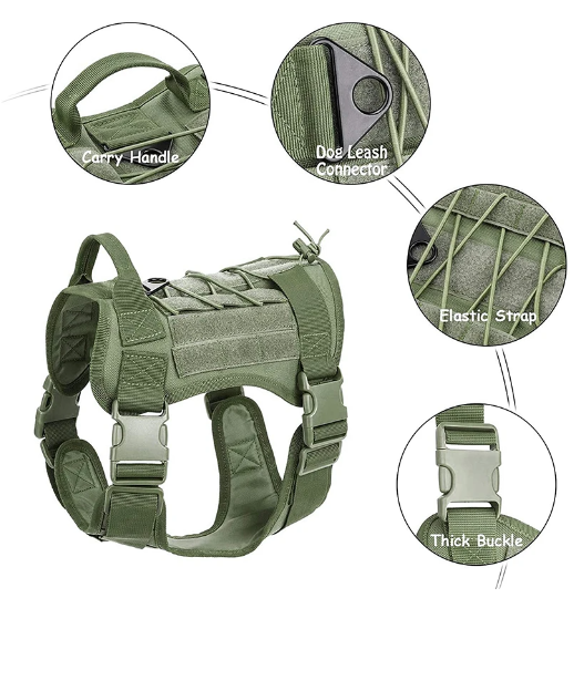 Imbracatura tattica per cani Pawfey con sistema MOLLE