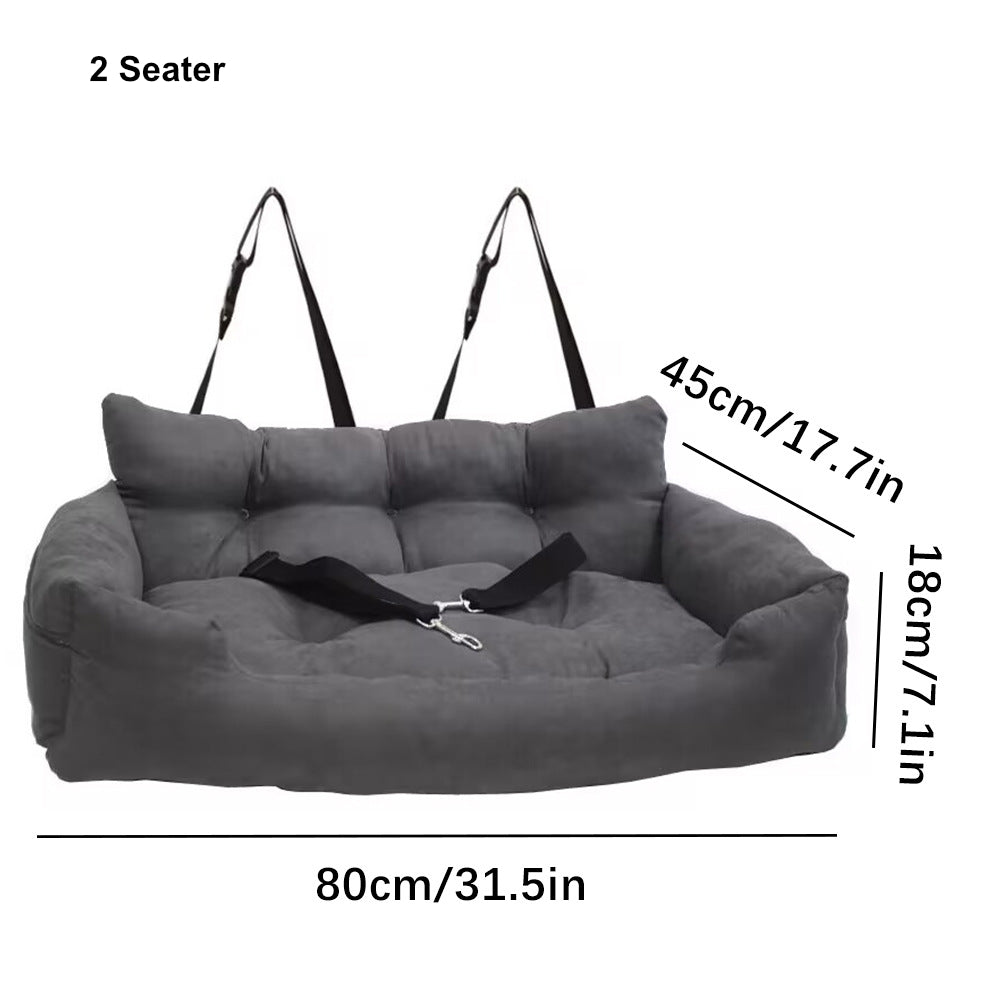 Siège auto douillet en peluche pour chien