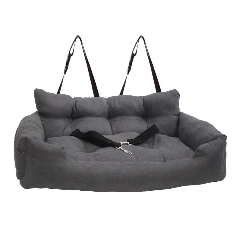 Siège auto douillet en peluche pour chien