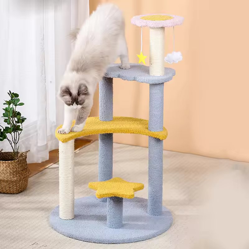 Arbre à chat et tours douillets façon château