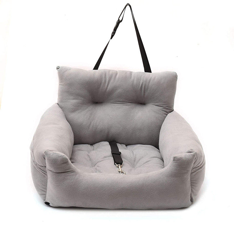 Siège auto douillet en peluche pour chien