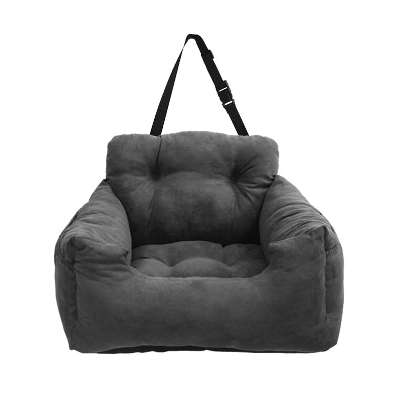 Siège auto douillet en peluche pour chien