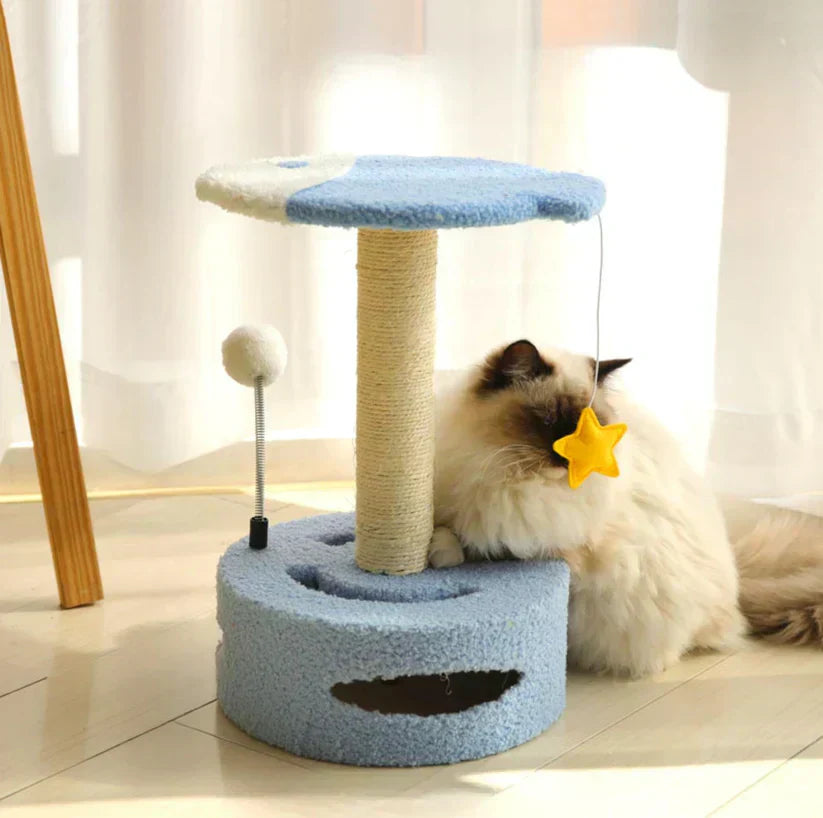 Verspielter Kratzbaum für Katzen