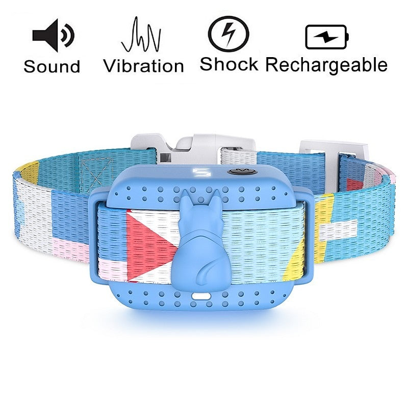 Anti-Bell-Halsband für Hunde mit buntem Design