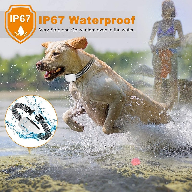 KiroPet punjiva vodootporna ogrlica za pse s dodirnim zaslonom za kontrolu lajanja | Orntli