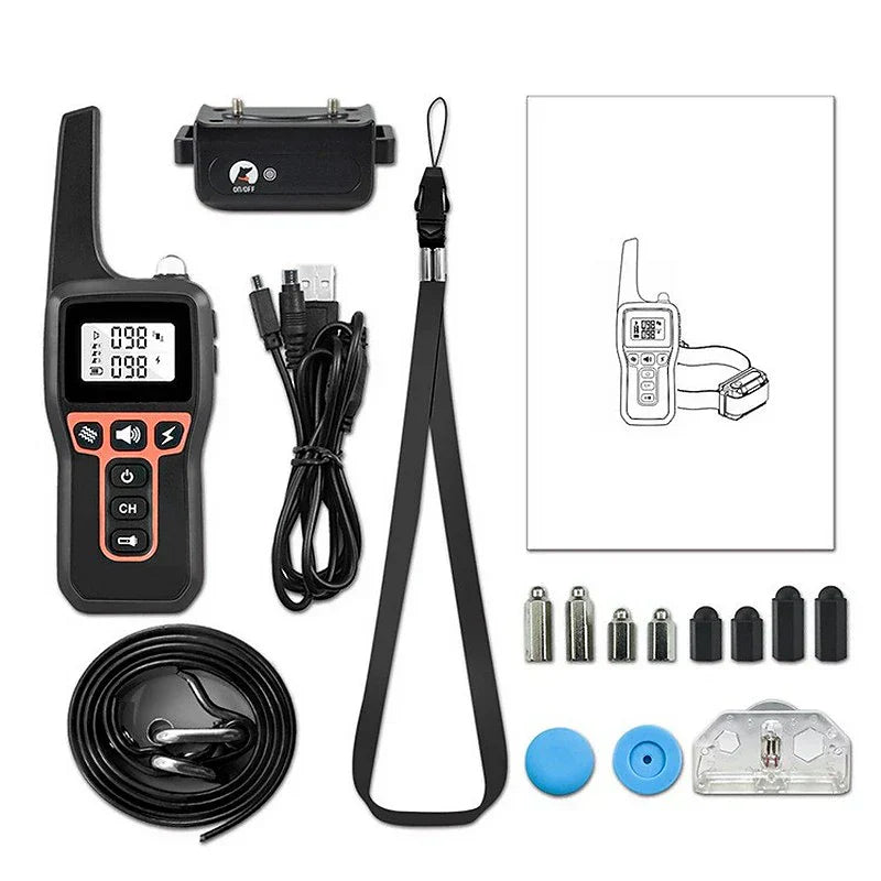 Újratölthető 1000m vízálló kutyakiképző nyakörv