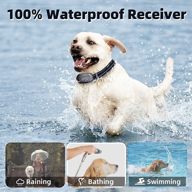 リモコン付き調節可能な犬用トレーニングショックカラー