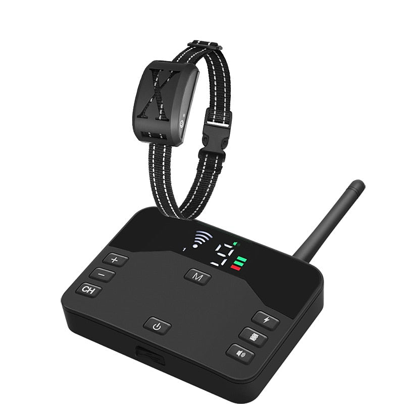 Vezeték nélküli kutyakerítés rendszer állítható nyakörvvel - 9 métertől 240 méterig terjedő hatótávolság