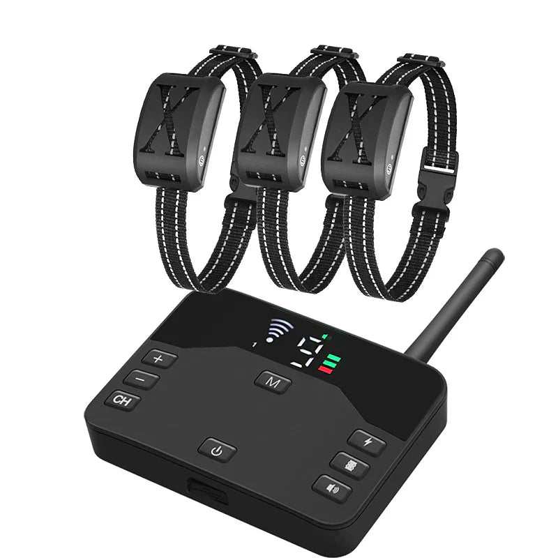 Vezeték nélküli kutyakerítés rendszer állítható nyakörvvel - 9 métertől 240 méterig terjedő hatótávolság