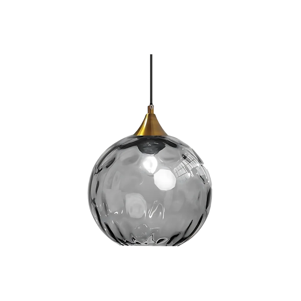 Moderní skleněné závěsné svítidlo ve tvaru koule - severský LED design