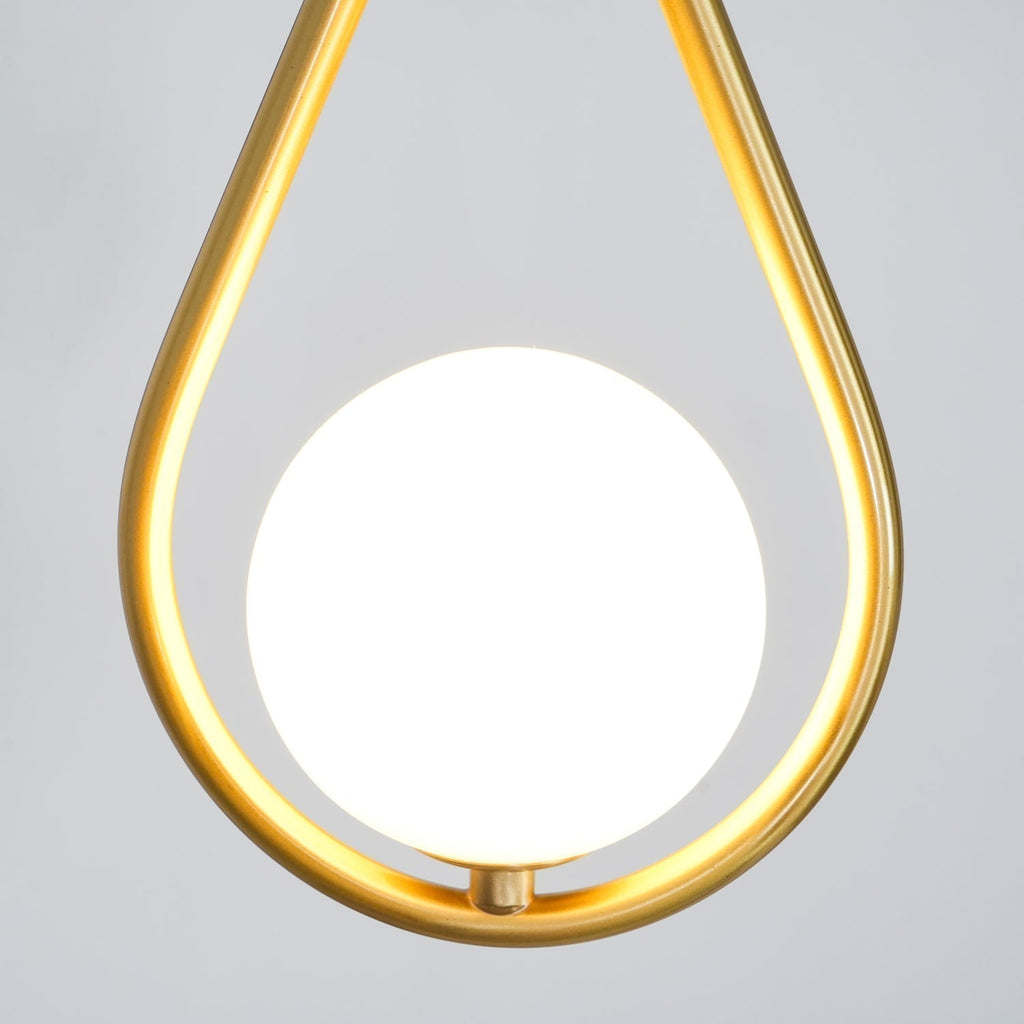 Moderna lampada a sospensione a goccia in ottone — Diametro 16cm