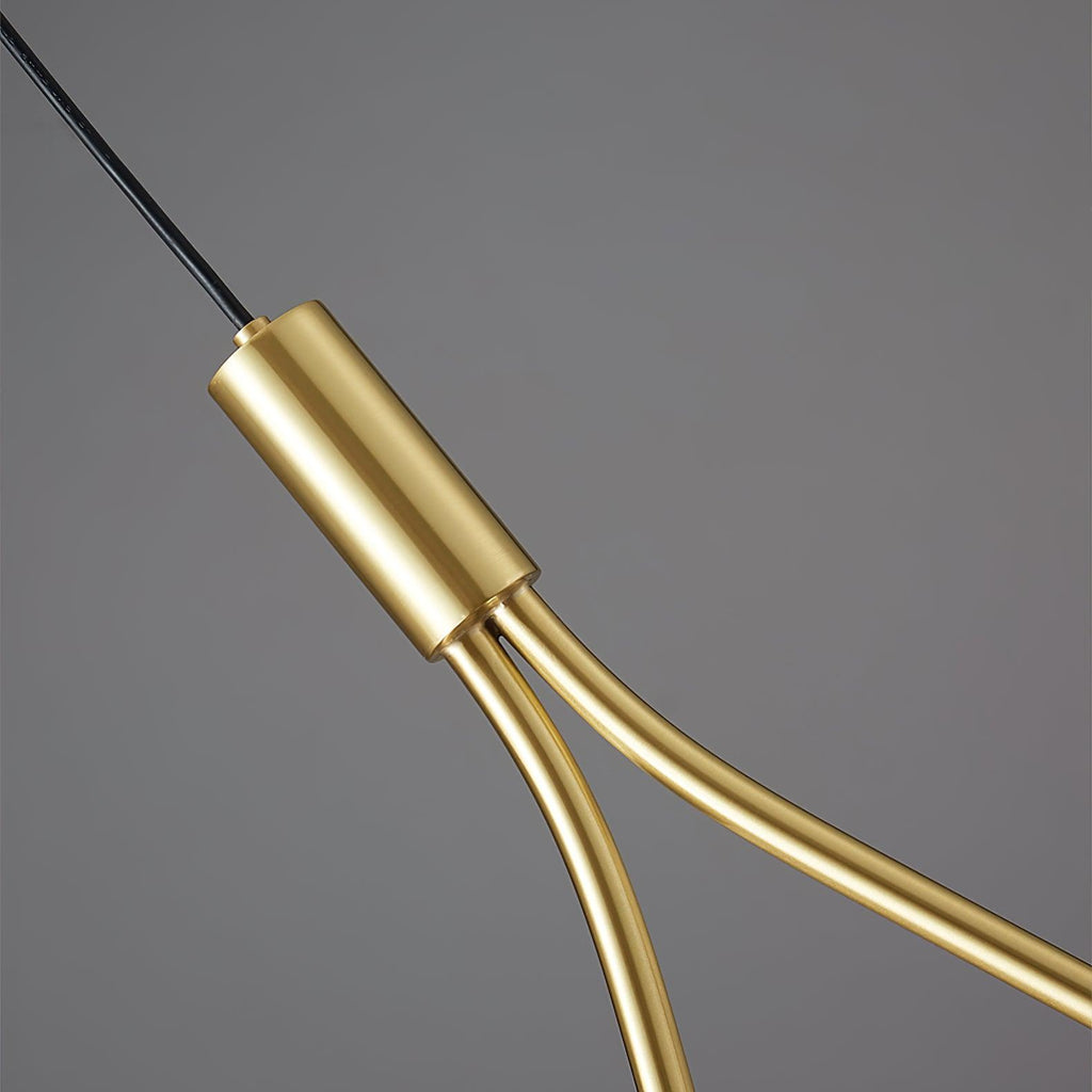 Moderna lampada a sospensione a goccia in ottone — Diametro 16cm