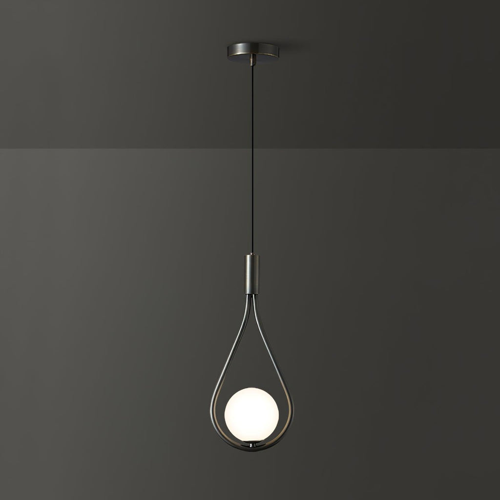 Moderna lampada a sospensione a goccia in ottone — Diametro 16cm