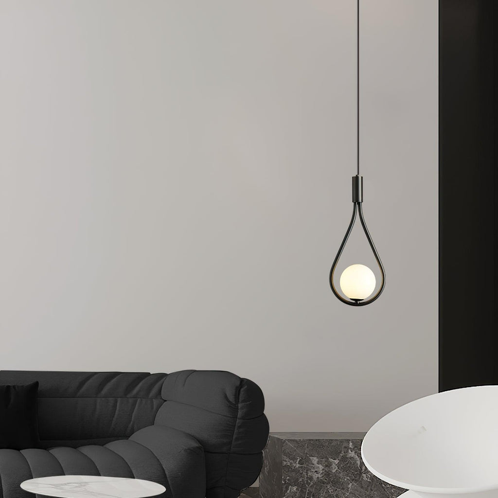 Moderna lampada a sospensione a goccia in ottone — Diametro 16cm