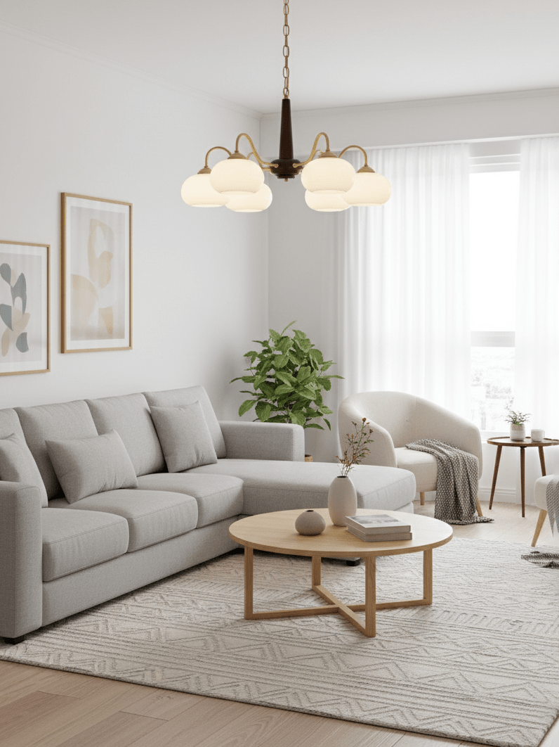 Persimmon Toned Hanging Ceiling Chandelier