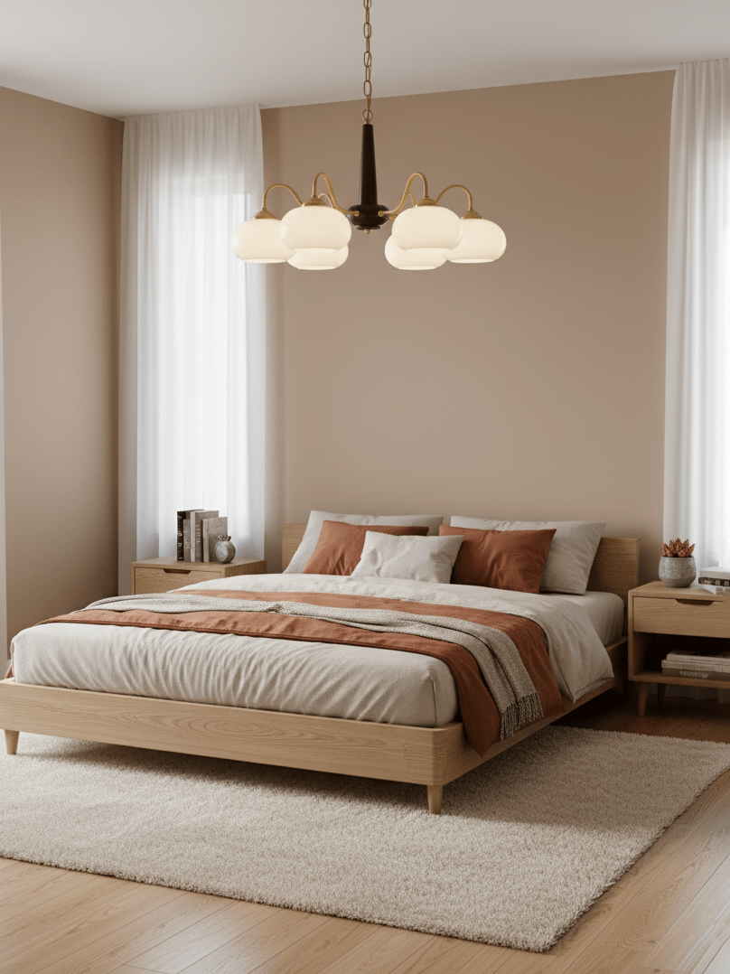 Persimmon Toned Hanging Ceiling Chandelier