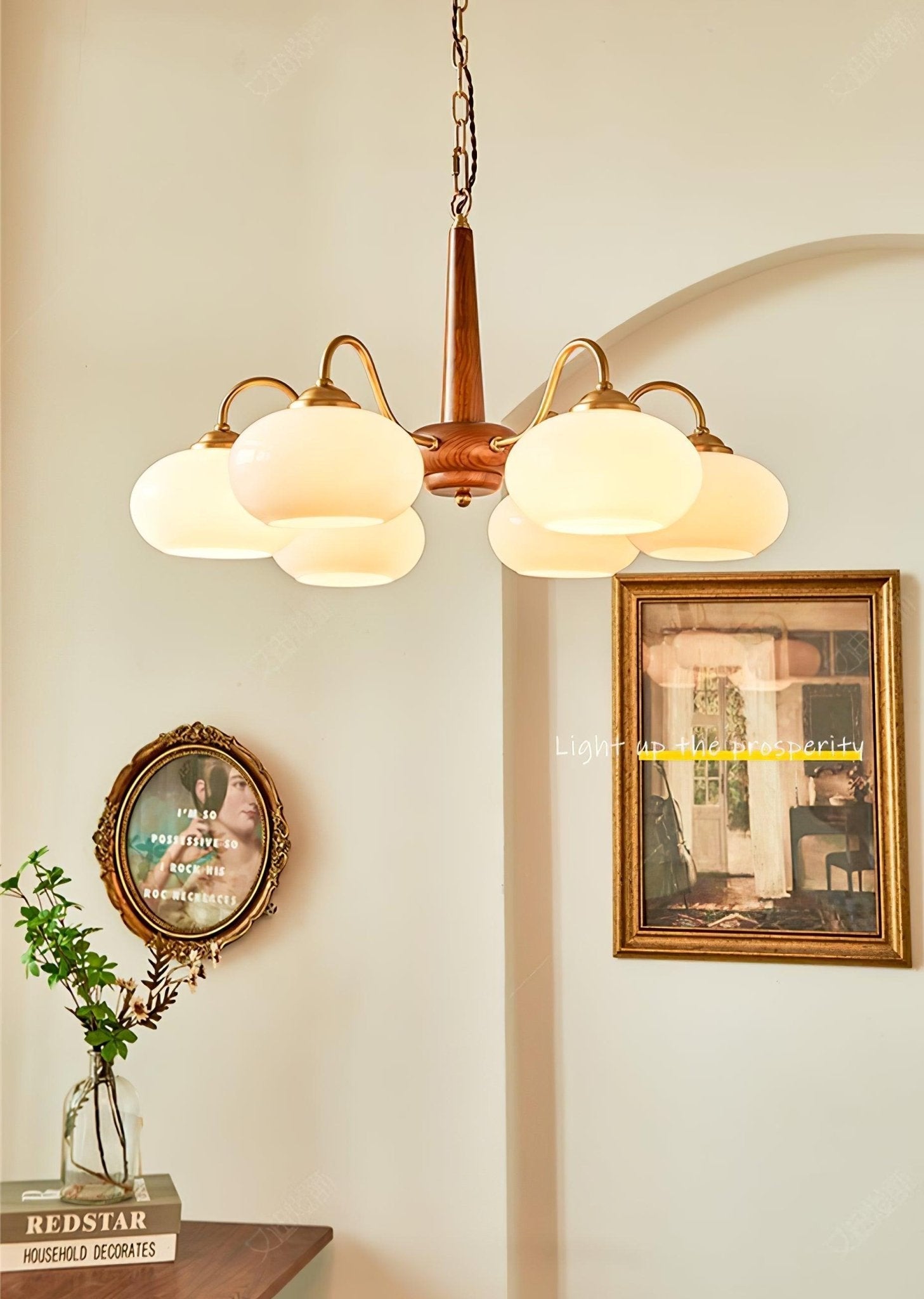 Persimmon Toned Hanging Ceiling Chandelier