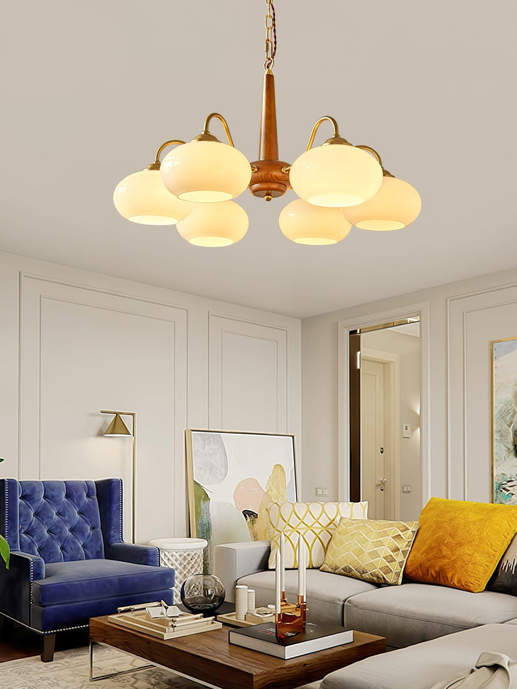 Persimmon Toned Hanging Ceiling Chandelier
