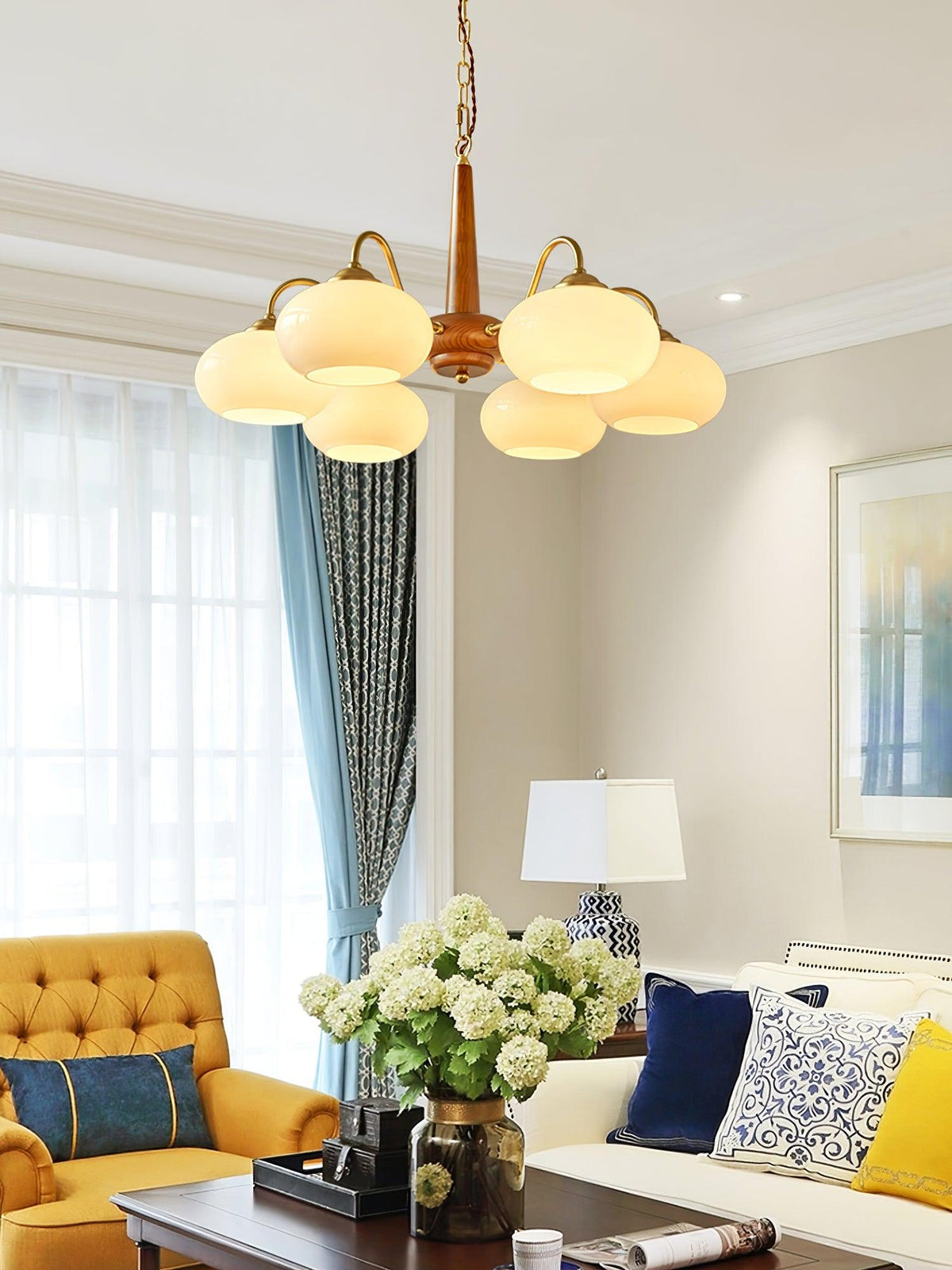 Persimmon Toned Hanging Ceiling Chandelier