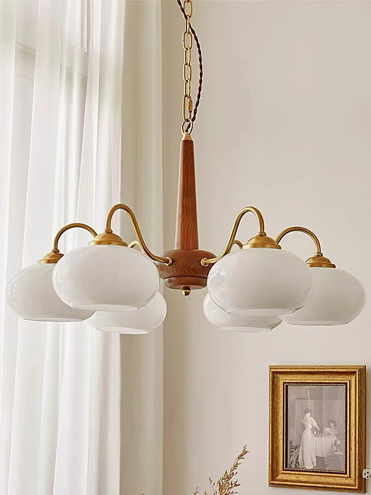 Persimmon Toned Hanging Ceiling Chandelier