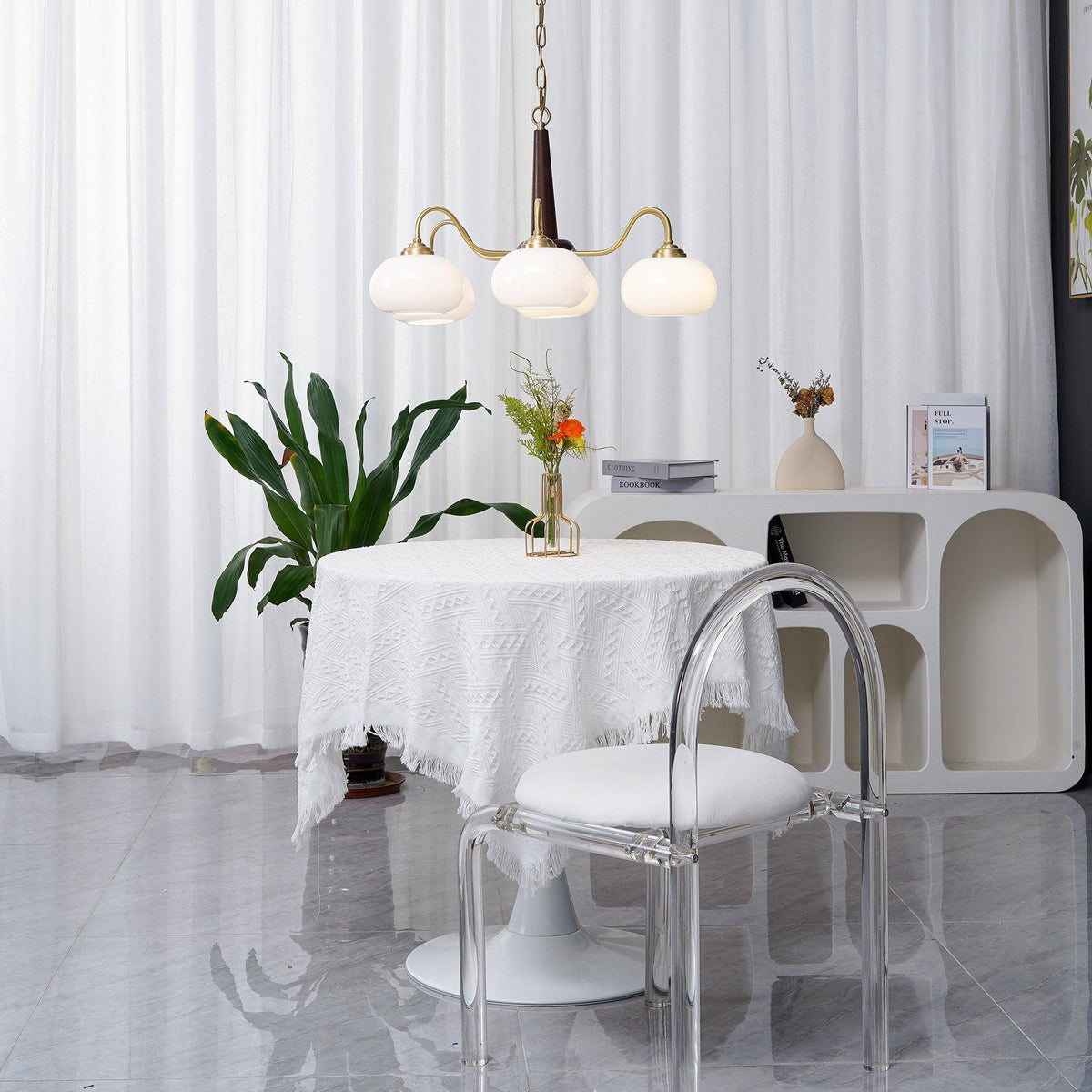 Persimmon Toned Hanging Ceiling Chandelier