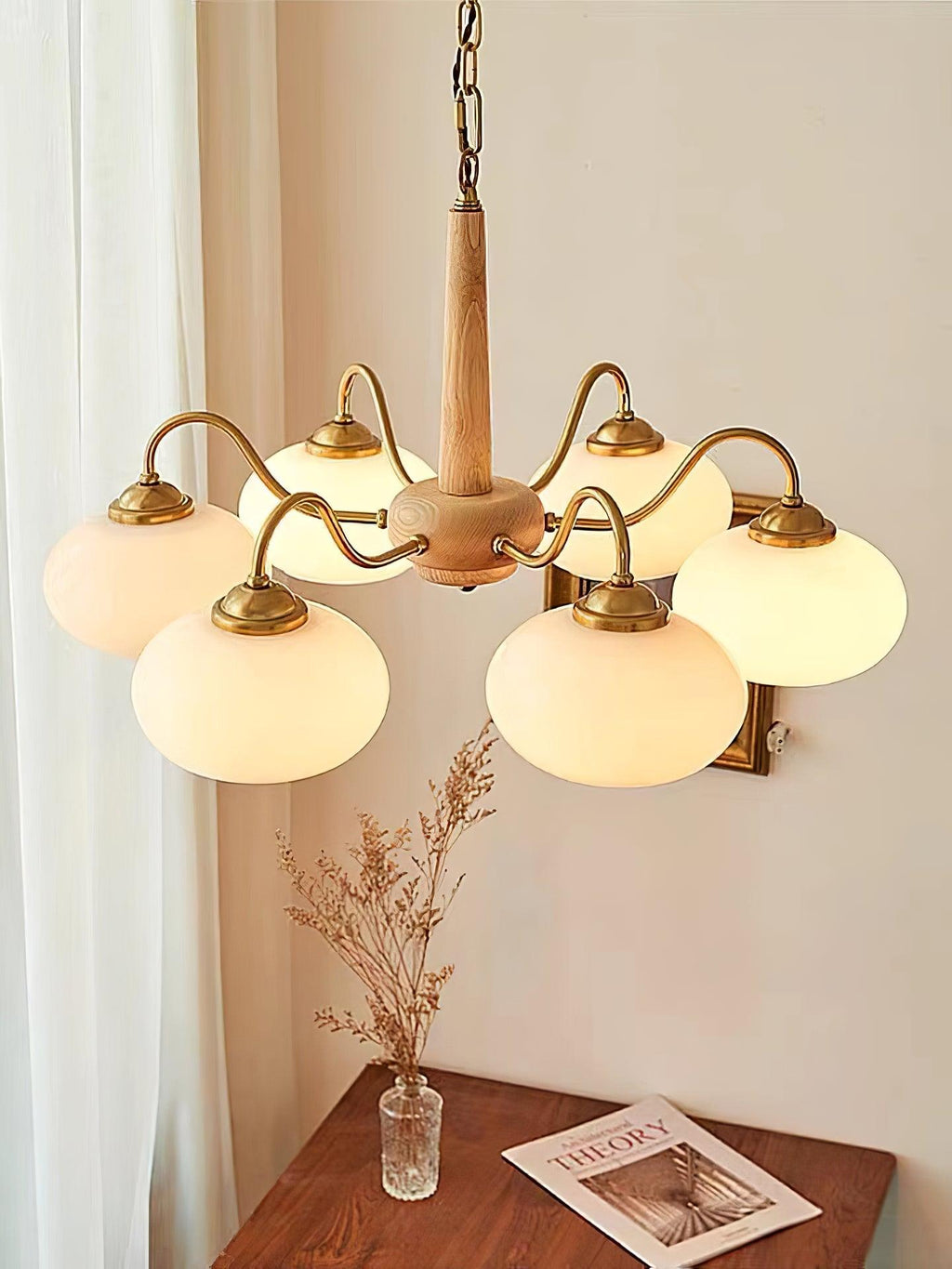 Persimmon Toned Hanging Ceiling Chandelier