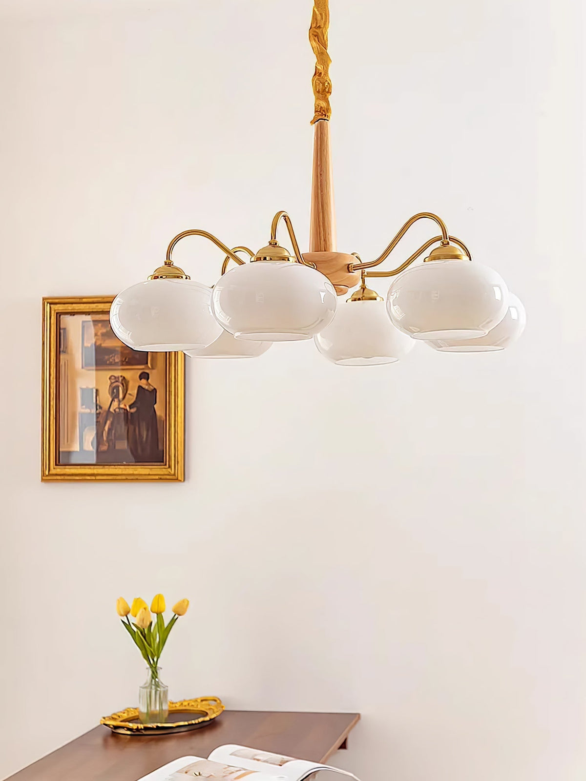 Persimmon Toned Hanging Ceiling Chandelier