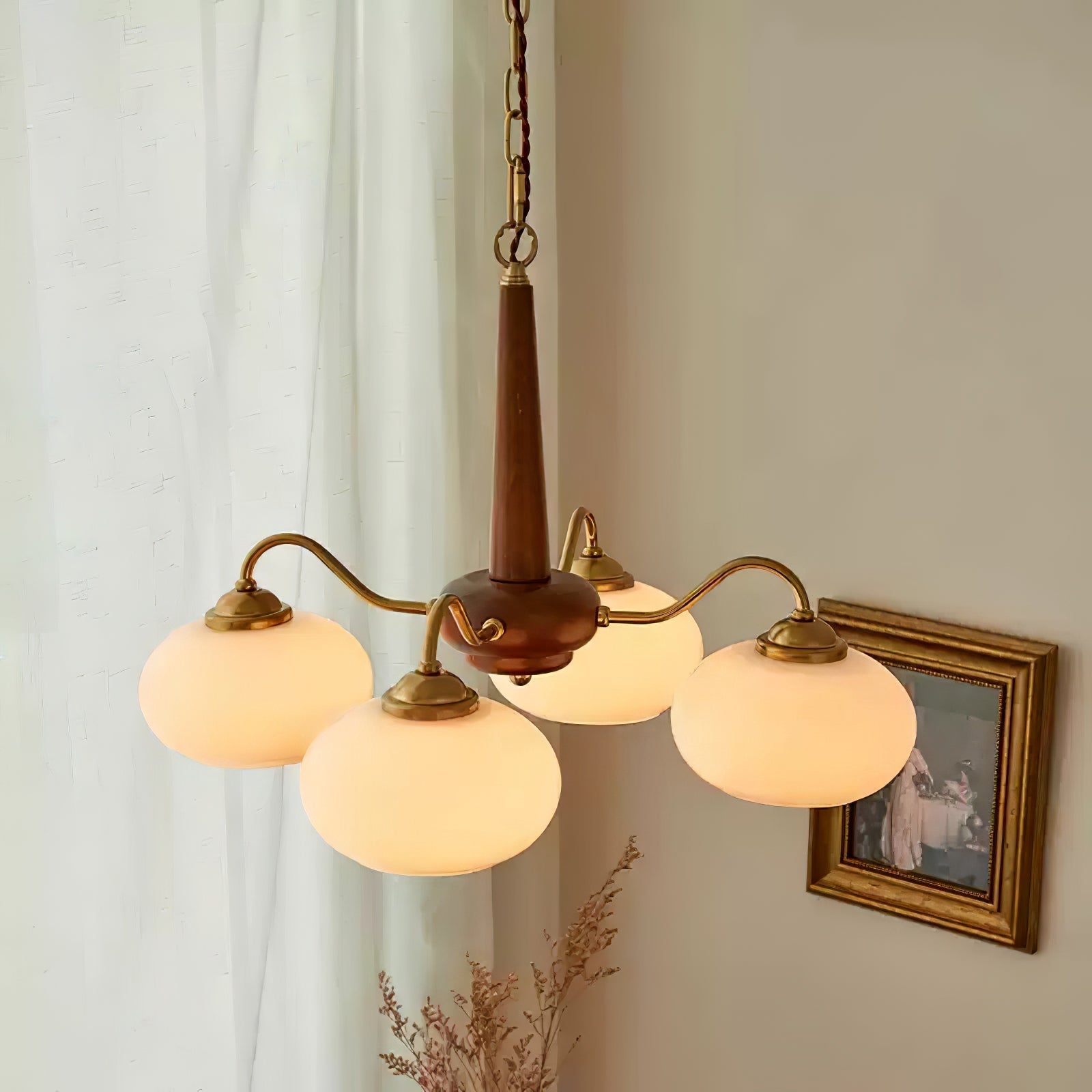 Persimmon Toned Hanging Ceiling Chandelier
