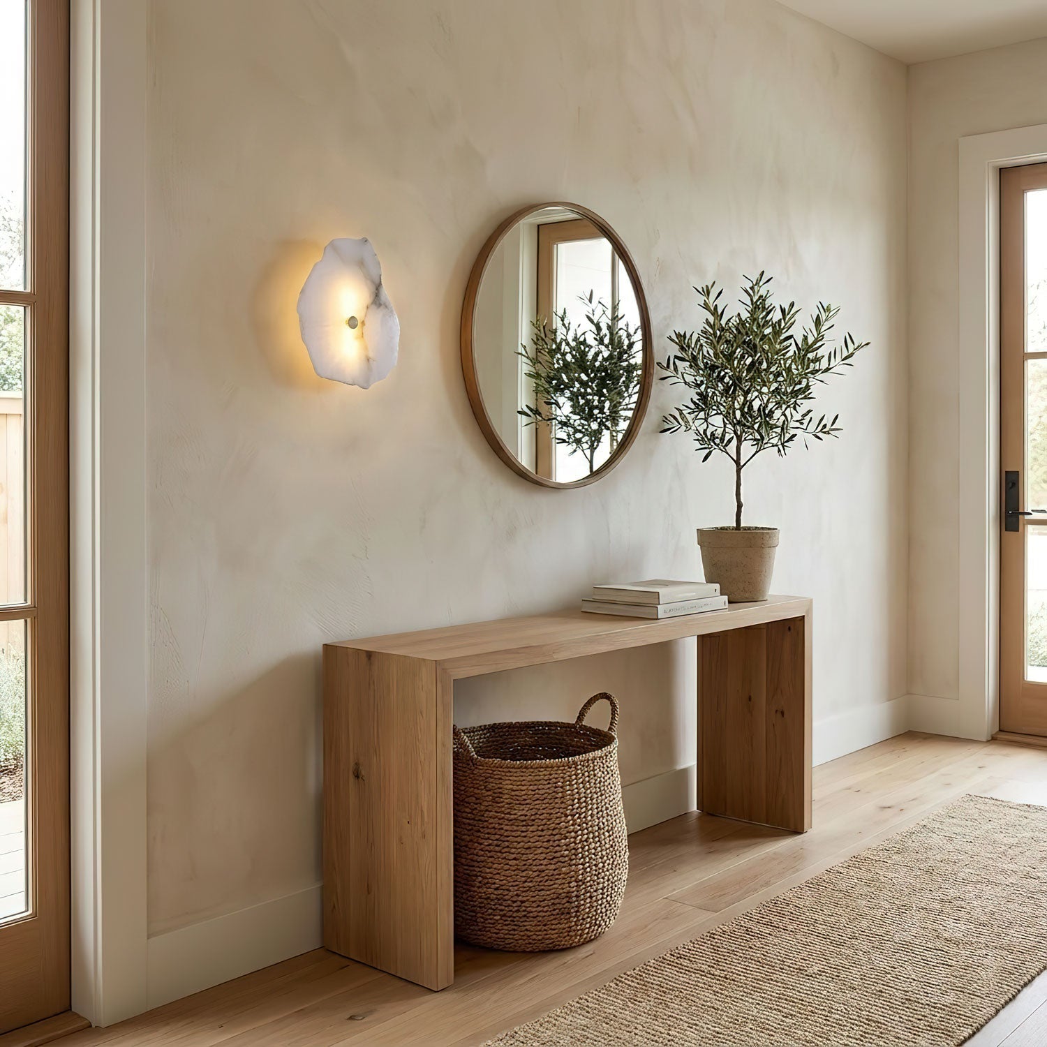Petra Slim Alabaster Wall Lamp