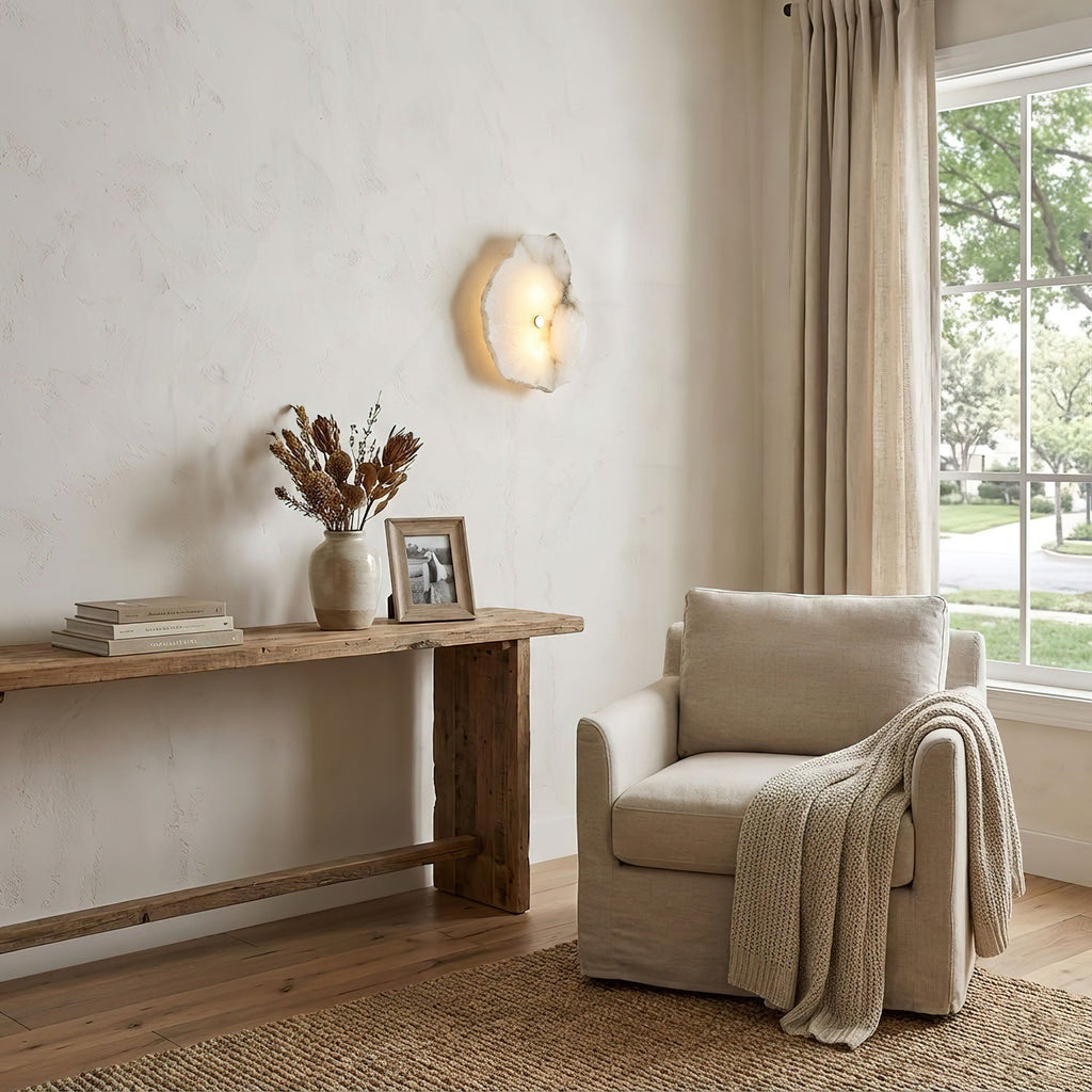 Petra Slim Alabaster Wall Lamp