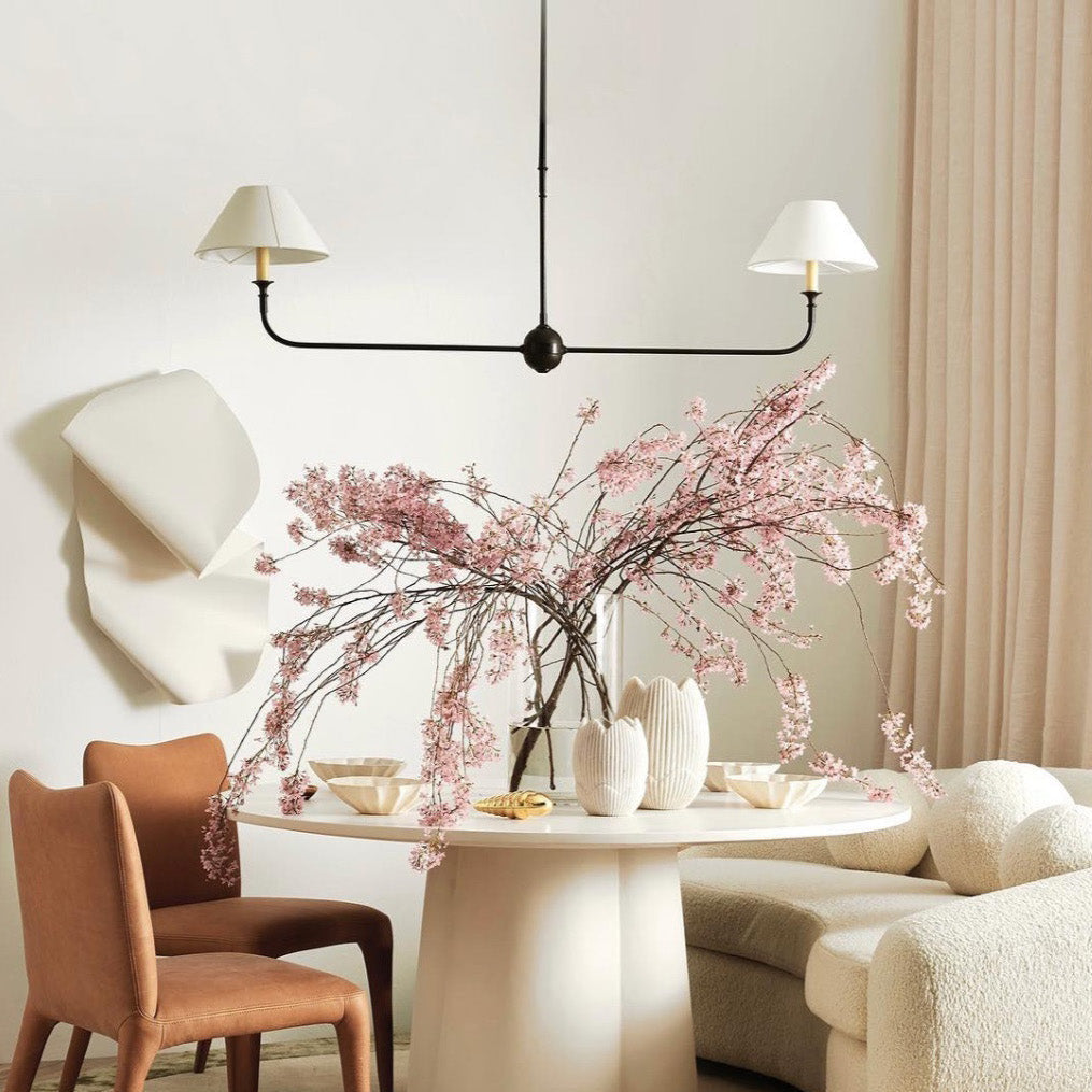 Norli Modern Linear LED Chandelier — Slender Metal Suspension