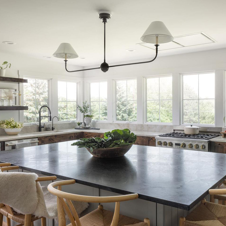 Norli Modern Linear LED Chandelier — Slender Metal Suspension
