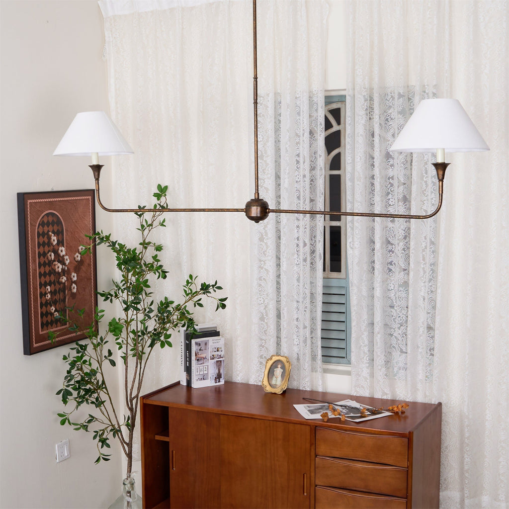 Norli Modern Linear LED Chandelier — Slender Metal Suspension