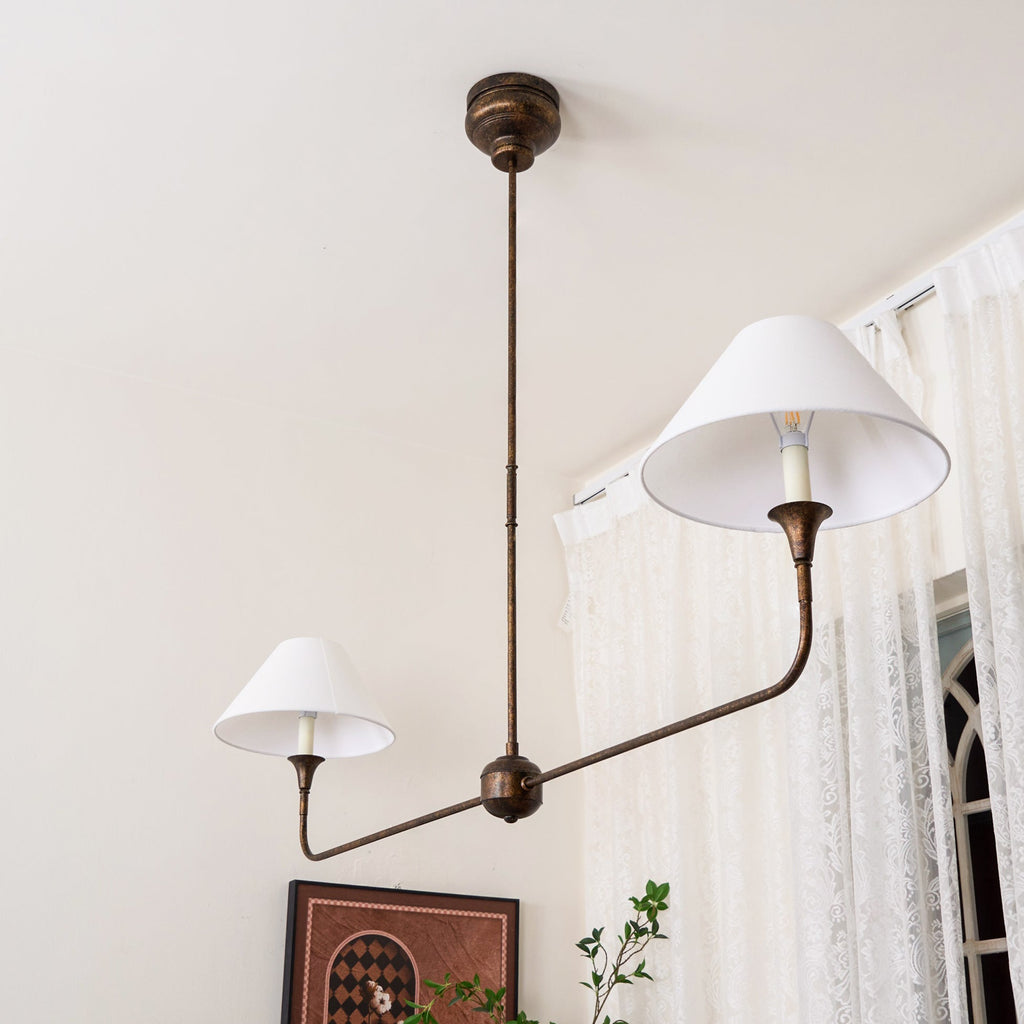 Norli Modern Linear LED Chandelier — Slender Metal Suspension