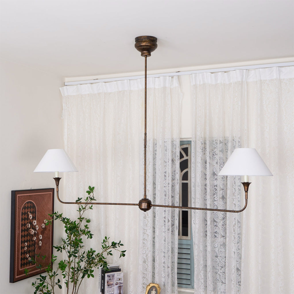 Norli Modern Linear LED Chandelier — Slender Metal Suspension