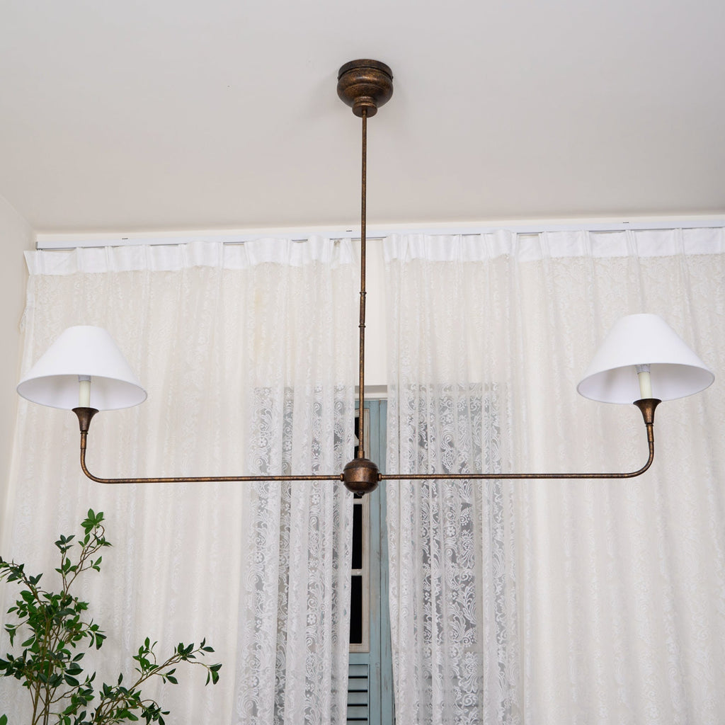 Norli Modern Linear LED Chandelier — Slender Metal Suspension