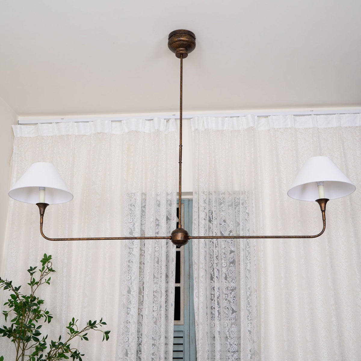 Norli Modern Linear LED Chandelier — Slender Metal Suspension