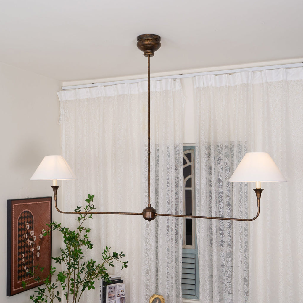 Norli Modern Linear LED Chandelier — Slender Metal Suspension
