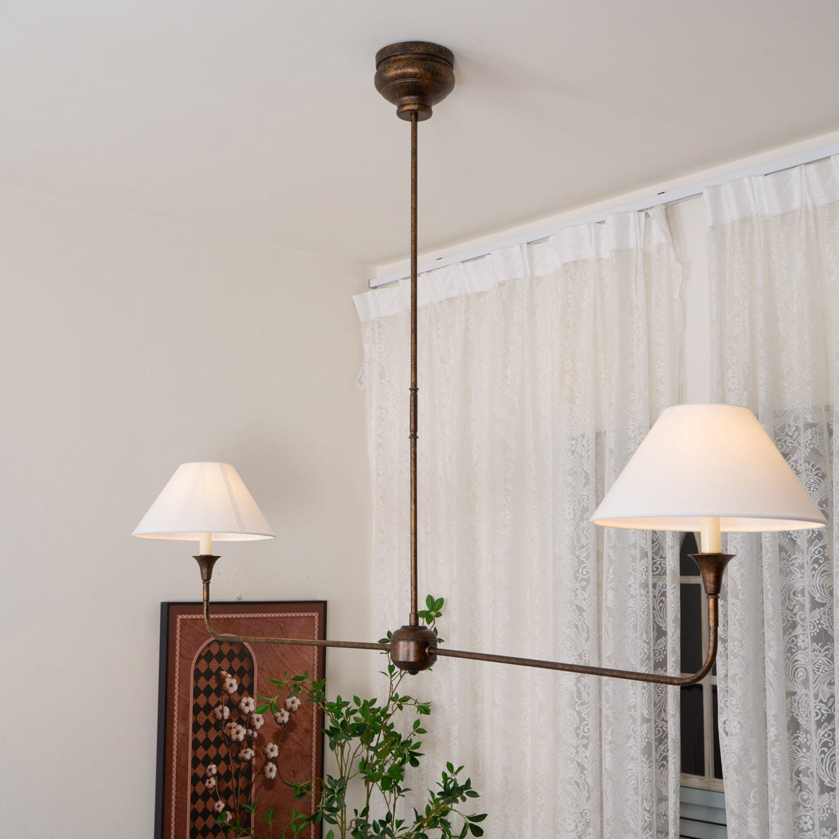 Norli Modern Linear LED Chandelier — Slender Metal Suspension