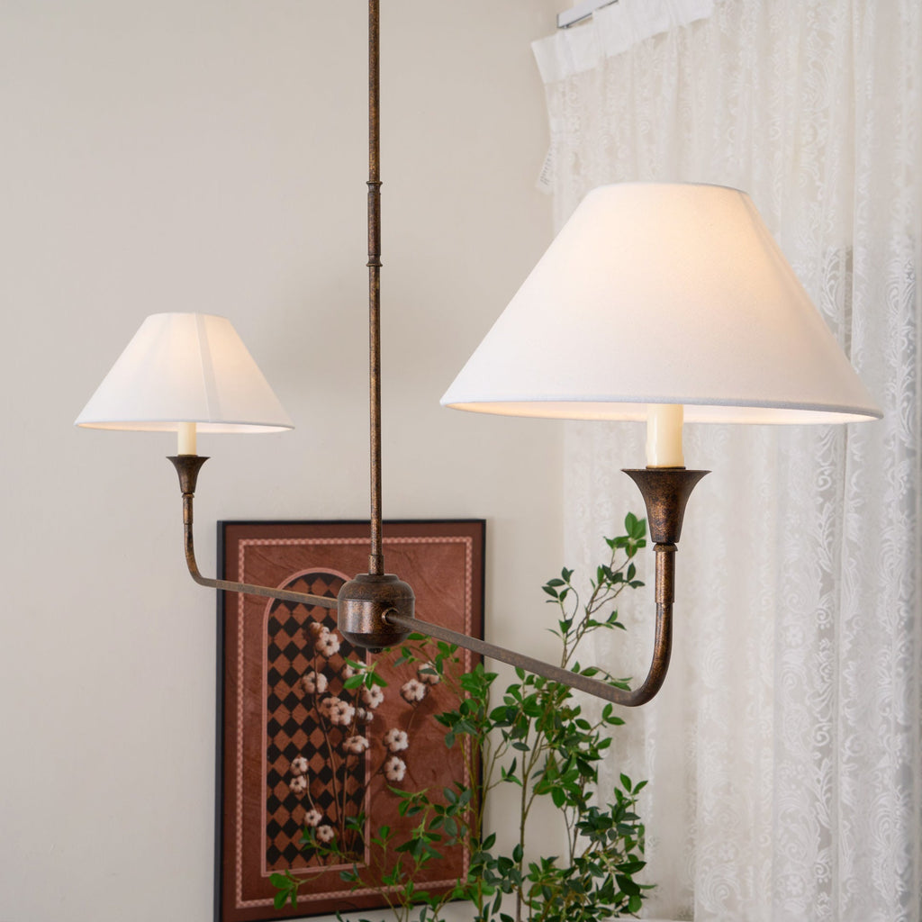 Norli Modern Linear LED Chandelier — Slender Metal Suspension